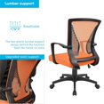 thumbnail image 3 of Alpinel Folding Chairs With Metal, Plastic, Metal And Plastic Seat, Portable Alpinel Folding Chairs For Wedding, Party And Office, Suited To Adults And Event Hosts, 2, Orange, 3 of 5