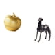 thumbnail image 5 of Escultura de frutas,Figura decorativa de fruta para decoración del hogar,Estatua de perro de resina,Estatua de perro galgo de resina con forma de animal,Escultura coleccionable para, 5 of 8