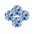 thumbnail image 7 of 15 Inch Round Placemats Set of 4, Blue Flowers Non Slip Heat Insulation PP Table Mats, Spring Watercolor Leaves Floral Plants Washable Place Mats for Kitchen Dining Party Table Decor, 7 of 7