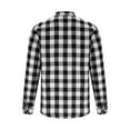 thumbnail image 3 of CCRFTGI Mens Flannel Shirt Causal Long Sleeve Plaid Shirts Lightweight Button Shirts Jacket Soft Winter Fall Shirts with Pockets White XL, 3 of 4