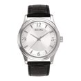 thumbnail image 1 of Bulova 96A28 Corporate Collection Mens Black Leather Strap Watch, Silver, 1 of 4