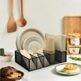 thumbnail image 2 of HBlife Paper Plate Organizer for Countertop, Metal 6 Compartments Kitchen Utensil Holder, 2 of 7