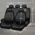 thumbnail image 4 of Andoe 9 Pcs Car Seat Cover, 5 Seats PU Leather Universal Seat Cover Full Set Auto Interior Accessories for Auto Trucks Van SUV, 4 of 7