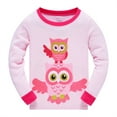 thumbnail image 2 of Baby Girls Pyjamas Owl Long Sleeve Sleepwear Toddler Winter 2 Piece Clothes Pink Nightwear Kids Cotton Pjs Sets 4T, 2 of 7