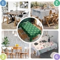 thumbnail image 4 of Green Christmas Tree Pattern Rectangle Tablecloth 60"x84",Waterproof Polyester Rectangle Table Cloth, Wipeable Spillproof Polyester Tablecloth for Dining, Camping, Indoor and Outdoor, 4 of 5