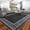Black, variant on Modern Bordered Large Area Rug 10x13 WashableLiving Room Carpet Stain Resistant Throw Carpet with Non-Slip Backing Low Pile Floor Cover for Nursery Apartment,Jute