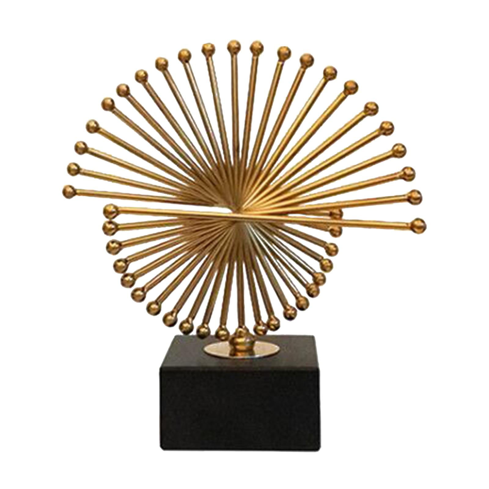 Geometric Figurines Feng Shui Home Decor Accents Golden Statue