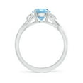 thumbnail image 2 of Angara Natural 1.12 Ct. Aquamarine Solitaire Ring in 14K White Gold for Women (Ring Size: 9.5), 2 of 10