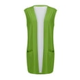 thumbnail image 4 of IMENGL Casual solid print v neck coat open front, Green L, Size M-3XL, 4 of 6