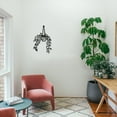 thumbnail image 4 of Milisten De Pared En Metal Negro Con Floral Moderno Para De Hogar, 4 of 7