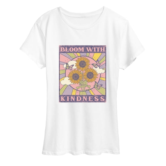 Instant Message - Bloom With Kindness Short Sleeve Graphic T-Shirt