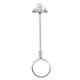 thumbnail image 1 of Soporte de anillo ajustable manos libres con clip de anillo Perchero universal de latón para joyería de mano, 16 mm, plateado AweSitey HA003789-06, 1 of 6