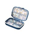 thumbnail image 1 of Portable Pill Organizer Weekly Pill Box Double Layer Medicine Case Mini Moisture Resistant Pill Container for Outdoor Travel Work, 1 of 8
