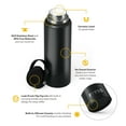 thumbnail image 3 of RTIC 40 oz Ceramic Lined Insulated Outback Water Bottle, Leak Resistant, Black, 3 of 6