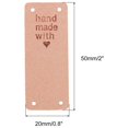 thumbnail image 2 of 20uds Mano Hecho PU Cuero Etiqueta Cosido Relieve Etiqueta Adorno para Jeans Bolsos Zapatos Sombrero Rosa, 2 of 8