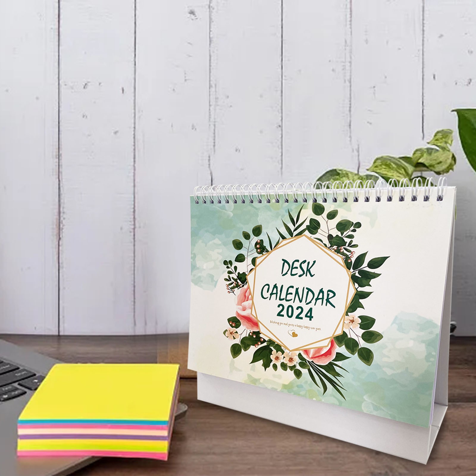 2024 English Calendar Notebook Large Desk Calendar 2022 22x17 Wooden 