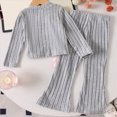 thumbnail image 4 of ZIXKCGDSE Girls' Clothing Sets Fall Knit Long Sleeve and Flared Legging Trendy Kids Outfits Size 5-6 Years, 4 of 4