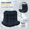 thumbnail image 4 of SDJPOI Egg Chair Cushion, Hammock Swing Replacement Cushion, Waterproof Soft Comfy Hanging Basket Seat Pads, Thicken Hanging Chair Cushion for Indoor Outdoor Furniture, 4 of 9