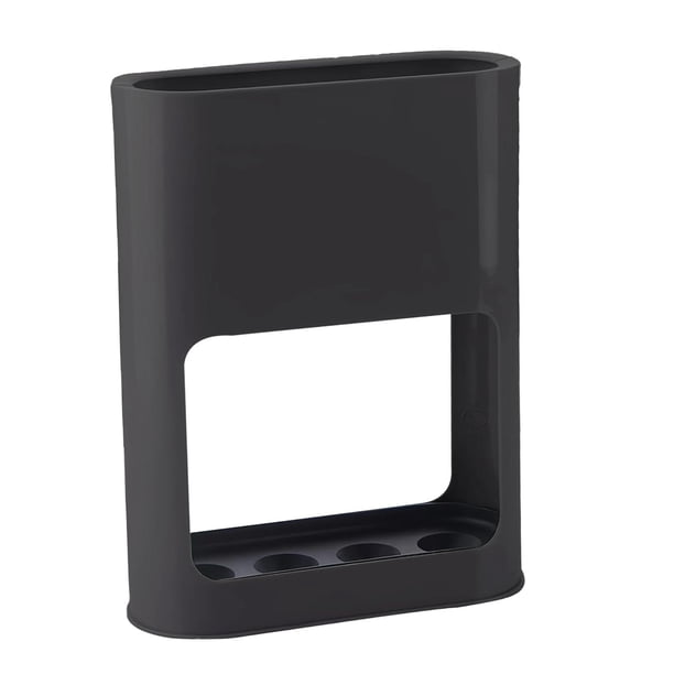 Soporte para paraguas compacto y elegante, organizador de paraguas para bar, pasillo o vestíbulo. negro