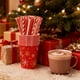 thumbnail image 4 of Vajilla navideña con copos de nieve rojos | Platos, vasos y servilletas de papel de 18 y 23 cm | Vajilla desechable festiva para reuniones navideñas, 4 of 5