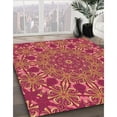 thumbnail image 2 of Ahgly Company Indoor Round Patterned Construction Cone Orange Area Rugs, 5' Round, 2 of 6