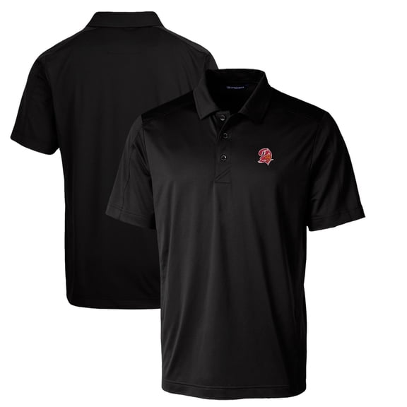 Men's Cutter & Buck Black Tampa Bay Buccaneers Throwback Logo Big & Tall Prospect Textured Stretch Polo
