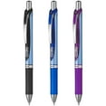 thumbnail image 2 of Pentel Energel BLN75 Retractable Gel Ink Rollerball Pen - 0.5mm - 54% Recycled - Black, Blue, Violet - Pack of 6 in Pillow Packaging, 2 of 5