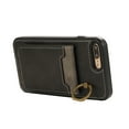 thumbnail image 3 of Wallet Back Case for iPhone 7 Plus/8 Plus with Wrist Strap, Stylish Magnetic Card Holder Finger Ring Kickstand PU Leather Lanyard Shockproof Slim Phone Case Cover for iPhone 7 Plus/8 Plus, Black, 3 of 7