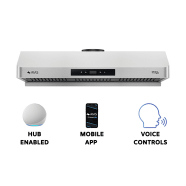 RIAS 36 in. Smart Home Pro-Style Under Cabinet Range Hood