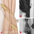 thumbnail image 4 of 4 Pack DIY Twist Curtain Tiebacks Creative Decorative Crystal Drape Tie Backs European Style Random Modelling Curtain Holdbacks for Home & Office Window Blackout & Sheer Drapery (Gold), 4 of 8