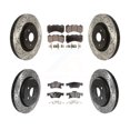thumbnail image 1 of Transit Auto Front Rear Coated Drilled Slotted Disc Brake Rotors and Ceramic Pads Kit for Car 2018-2020 Dodge Durango with Vented KDT-101195, 1 of 2