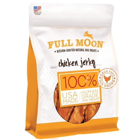 Full Moon Chicken Jerky Healthy All Natural Dog Treats Human Grade Made in USA Grain Free 12 oz BE42
