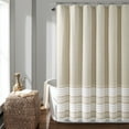 thumbnail image 1 of Lush Decor, Nantucket Fil Teint Coton Pompon Frange Rideau de Douche, 72" x 72", 1 of 5