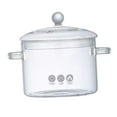 thumbnail image 3 of Luzkey Glass Cooking Pot with Lid Glass Pot Set Multifunctional Cookware Stovetop Pot for Fruits Camping RV Travel Kitchen Breakfast clear 1400ml, 3 of 8