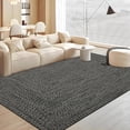 thumbnail image 2 of Memoryfield 10' x 13' Modern Braided Area Rug, Washable Floor Cover, Non-Slip Stain-Resistant Soft Rug for Living Room Bedroom Office, Dark Gray, 2 of 7