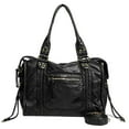 thumbnail image 1 of Bolso Con Asa Superior Hombro Retro Cuero para Mujer Bolsillos (), 1 of 9