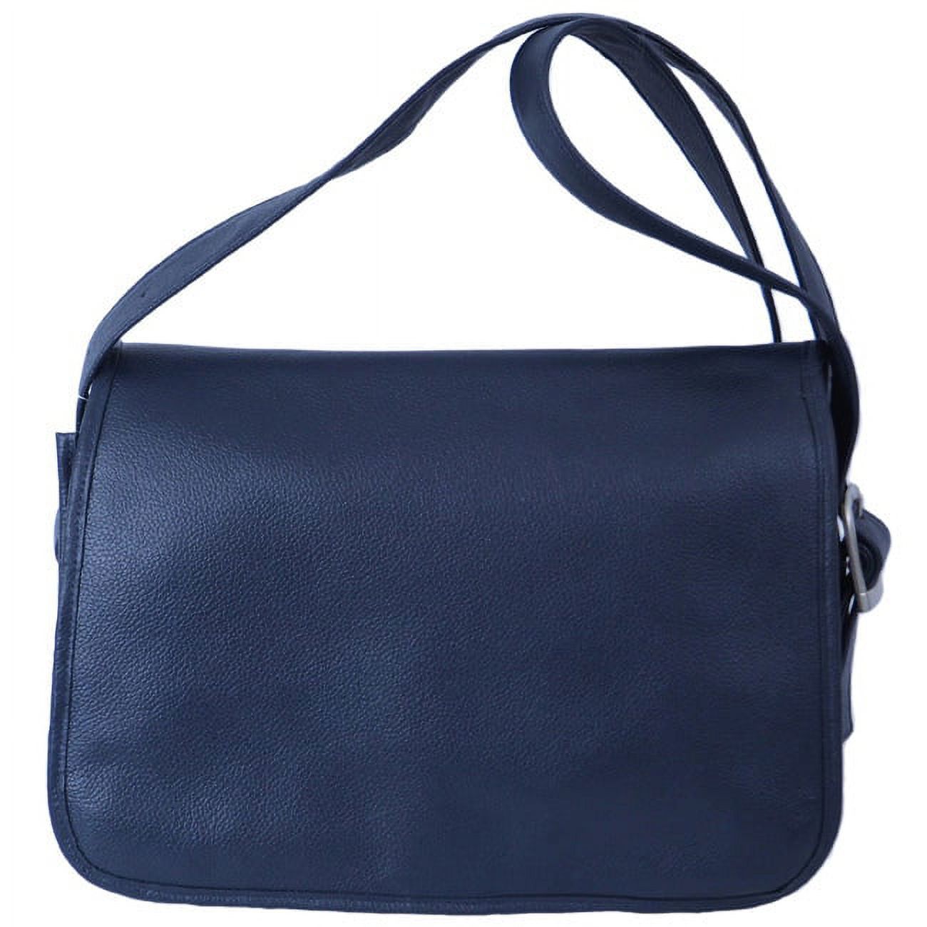 Flap-Over Leather Handbag - image 3 of 3