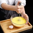 thumbnail image 3 of ‌ Semi-Automatic Manual Egg Beater 304 Stainless Steel Suitable for Small Cake Cream Whipping Tool Baking Tool Rotates by Pressing, 3 of 10