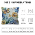 thumbnail image 5 of Fenyluxe Blue and Yellow Floral Pillow Covers ,White Vintage Daisy Flower and Butterfly Spring Throw Pillow Covers Home Sweet Home Pillowcase for Home Couch Decorative Pillow Covers 18x18in, 5 of 5