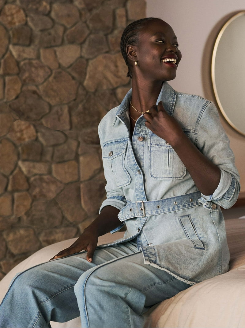 ジャケット・アウター New Classic Belted Denim Jacket Buy Dark Blue Belted Denim 100% Cotton Jacket from Next USA