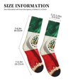 thumbnail image 3 of Men's Mexico-Flag- Print Novelty Athletic Socks Women's Digital Printing Funky Patterned Crew Socks, 3 of 7