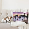 thumbnail image 4 of Ambesonne Nature Throw Pillow Cover 2 Pack, Landscape Lake Tahoe, 24", Dark Brown Peach, 4 of 7
