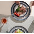 thumbnail image 3 of 8" Reactive Glaze Stoneware Plates Set of 6 - Dishwasher Microwave Safe,  Vintage Design for Salad, Dessert, Steak, 3 of 7