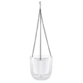 thumbnail image 2 of harmtty 1 Set Hanging Flowerpot with Chain Transparent Shell Hanging Self-absorbing Water Plant Pot Flowerpot Gardening Supplies, 2 of 8