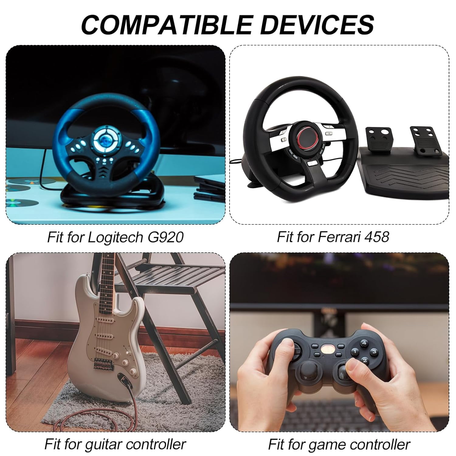 XD3-USB Breakaway Cable, Racing Wheel Cable for Logitech G920 & Ferrari 458 Fast Data Transmission Replacement USB Breakaway Cord Adapter Accessory for Guitar Controller, Game*3