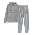 thumbnail image 1 of Heiheiup Women's English Letter Printing Casual Sweater Pants Two Piece Set, 1 of 2