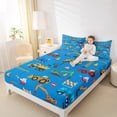 thumbnail image 4 of Manfei Tractor Excavator Full Size Sheets, Cartoon Equipment Truck Bed Sheets, Vehicle Car Theme Sheet Sets, Super Cozy Room Decor, 4-Piece, 4 of 7