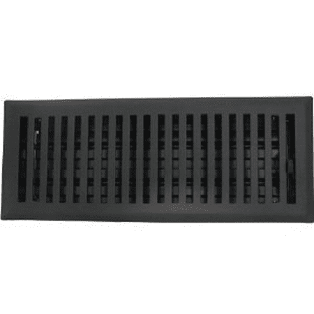 6 X 14 Contemporary Flat Black Floor Register Vent Cover