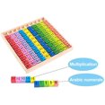 thumbnail image 4 of Table de Multiplication en Bois 10x10 Jouets Éducatifs Mathématiques en Bois Jeu de Casse-Tête Bloc Bébé, 4 of 7