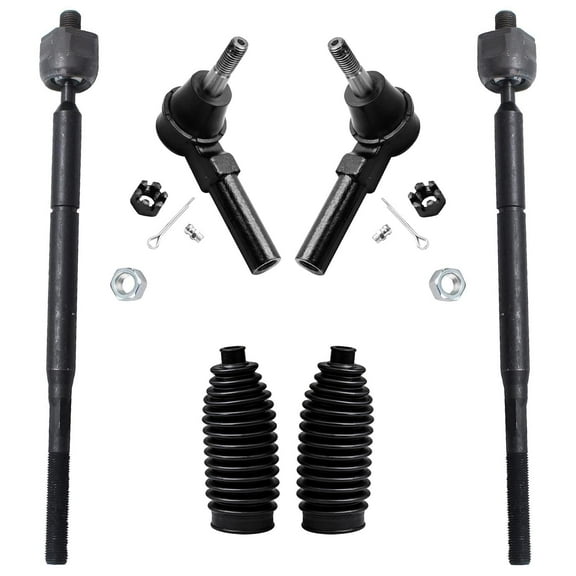 Detroit Axle - Front Inner & Outer Tie Rods w/Boots Replacement for 2005 2006 2007 Chevrolet Equinox Pontiac Torrent